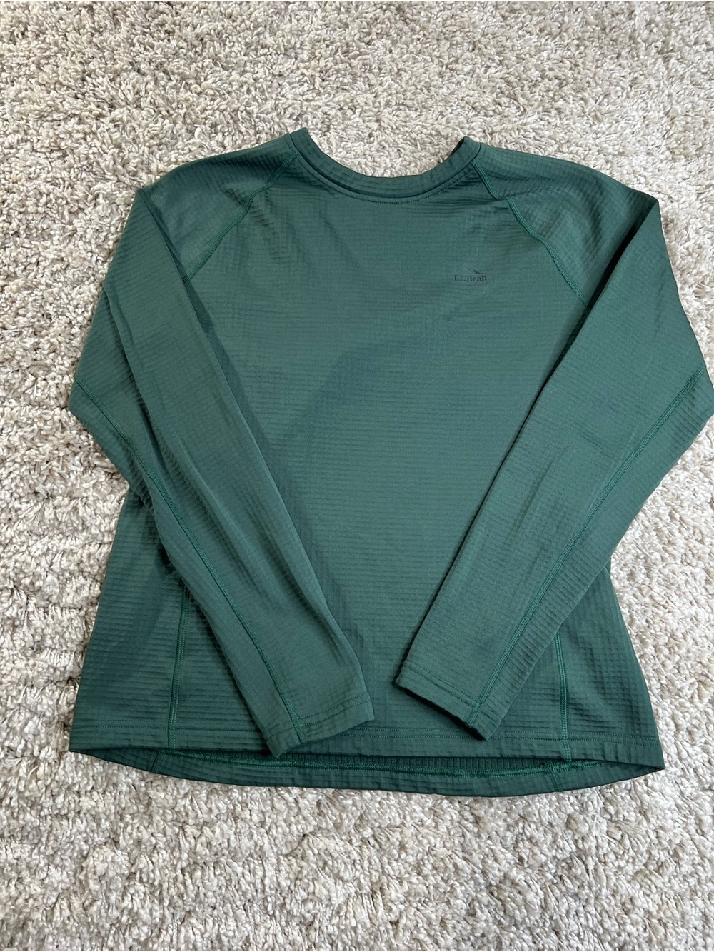 L.L. Bean Men’s Long-Sleeve Crew Thermal Hvy-Wt in Forest Green
